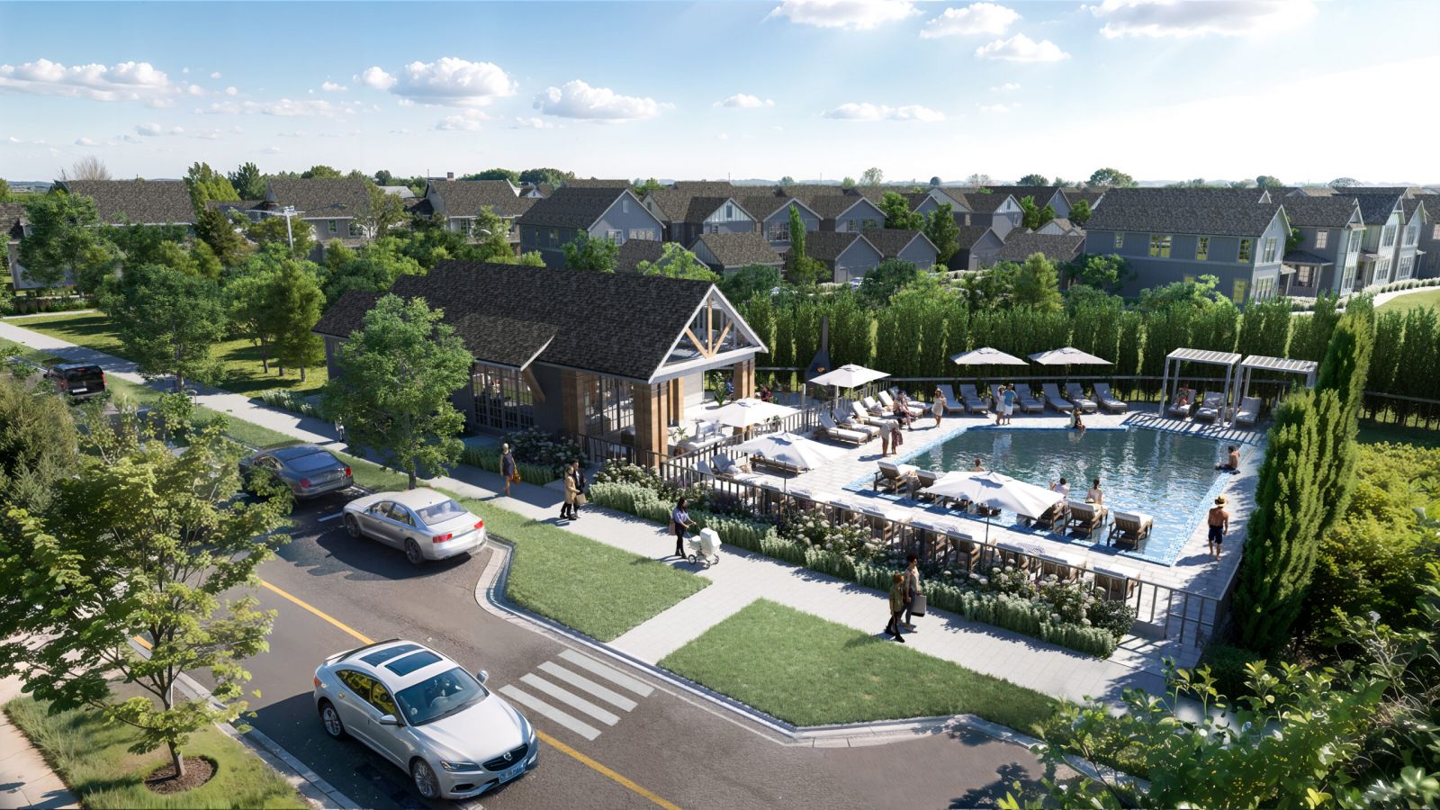 Northwood Ravin Property Management Portfolio, THE LUCENT AT SUNRISE in Kissimmee, FL, multi-family, multi-story apartments with balconies, green grass and palm trees